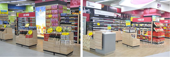 超市貨架_紅酒展示架