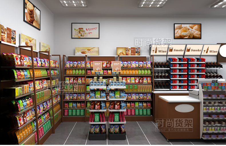 便利店貨架陳列設(shè)計效果圖