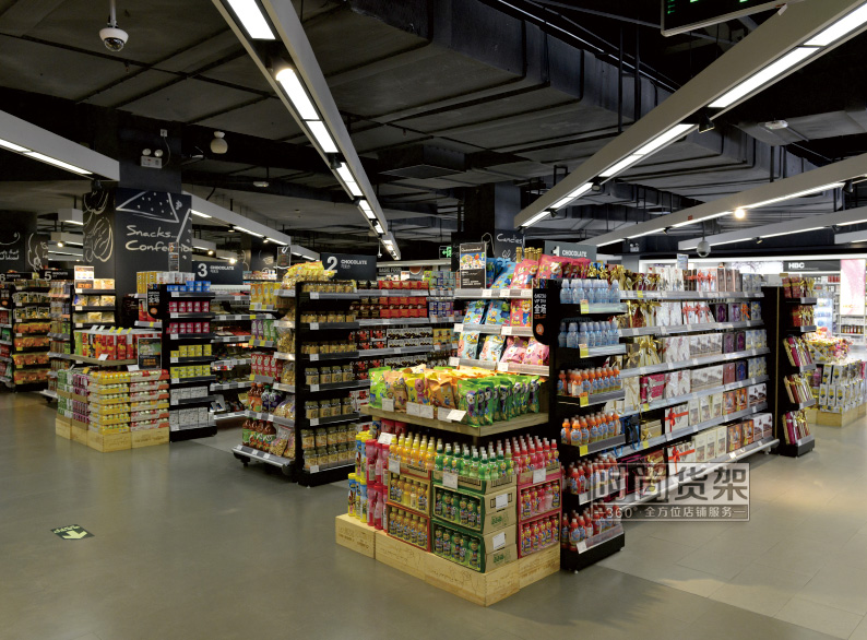 超市貨架_雙面食品貨架