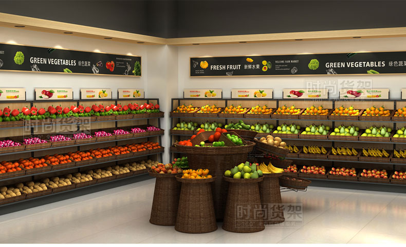 超市生鮮區(qū)布局設計效果圖